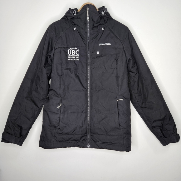Patagonia Women's Recco Insulated Ski Jacket Sz M Black Snow